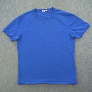 Alex Mill Shirt Mens Medium Blue Crew Neck Short Sleeve Cotton Casual